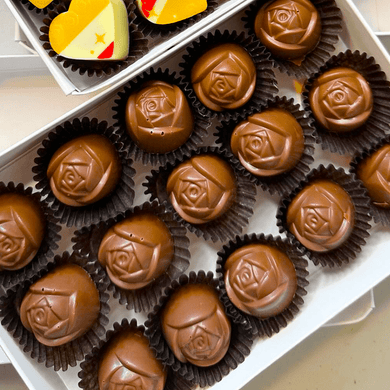 Chocolate Roses - Classic or Add Filling (15pc) - Hot Shot Chocolate