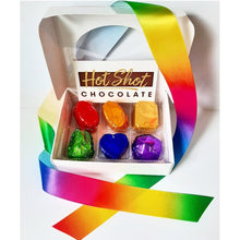 Load image into Gallery viewer, Rainbow Wrapped Assorted Bonbon Set (6pc) - Hot Shot Chocolate
