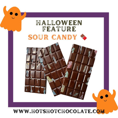 Sour Candy Chocolate Bar (24pc) - Hot Shot Chocolate